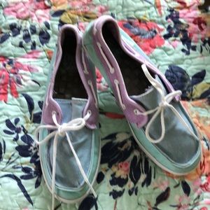 Vans Lavender Aqua Boat Deck sneaker  shoes 6